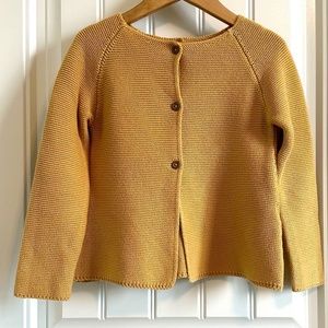 M & S Girls Mustard Yellow Cardigan size 6x